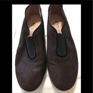 G - Anyi Lu Brown Suede Slip on